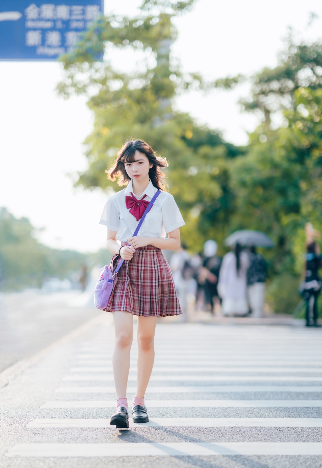 水手服少女 水手服少女手绘线稿